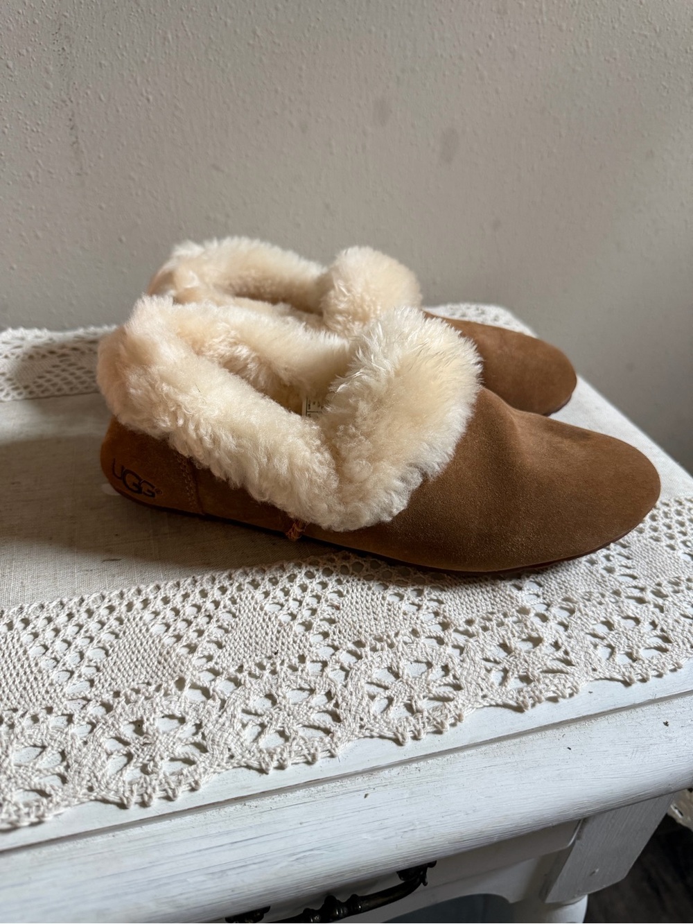 UGG Kendyl Chestnut Suede Furry Sheepskin Slippers Size
Women's US 8